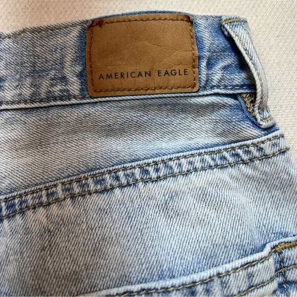 American Eagle Womens Straight Jeans Size 0 Blue Denim Light Wash Denim Casual - Picture 9 of 9